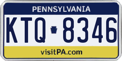 PA license plate KTQ8346