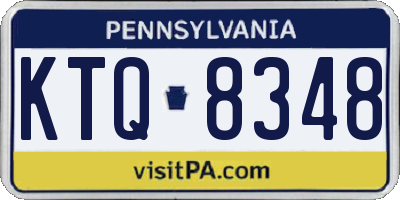 PA license plate KTQ8348