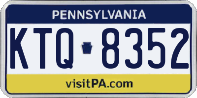 PA license plate KTQ8352