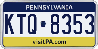 PA license plate KTQ8353