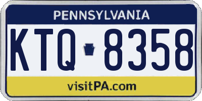 PA license plate KTQ8358