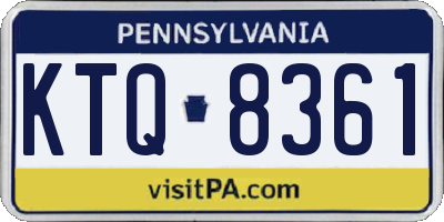 PA license plate KTQ8361