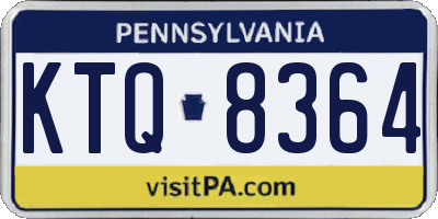 PA license plate KTQ8364