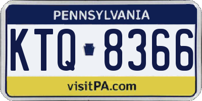 PA license plate KTQ8366