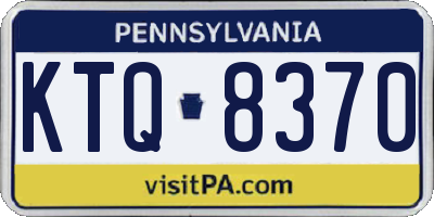 PA license plate KTQ8370