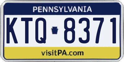 PA license plate KTQ8371