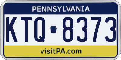 PA license plate KTQ8373