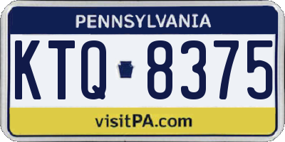 PA license plate KTQ8375