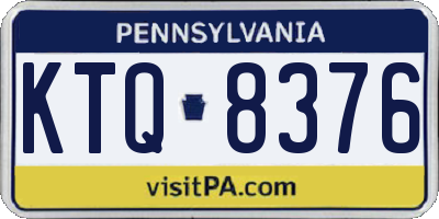 PA license plate KTQ8376