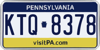 PA license plate KTQ8378