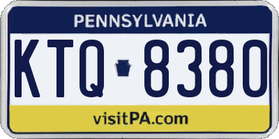 PA license plate KTQ8380