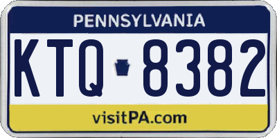 PA license plate KTQ8382