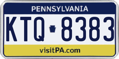 PA license plate KTQ8383