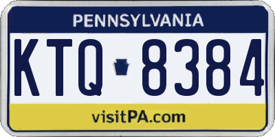 PA license plate KTQ8384