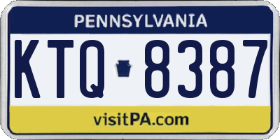 PA license plate KTQ8387