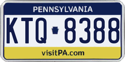 PA license plate KTQ8388
