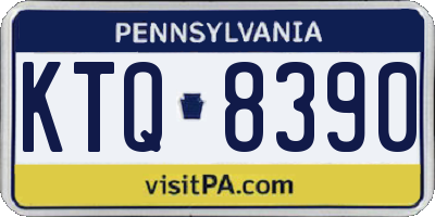 PA license plate KTQ8390