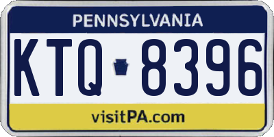 PA license plate KTQ8396