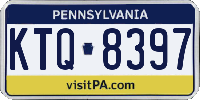 PA license plate KTQ8397