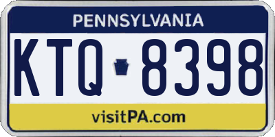 PA license plate KTQ8398