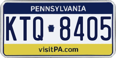PA license plate KTQ8405