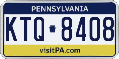 PA license plate KTQ8408