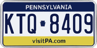PA license plate KTQ8409