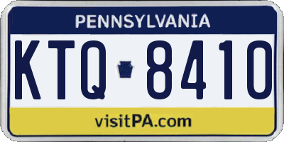PA license plate KTQ8410