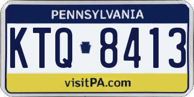 PA license plate KTQ8413