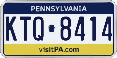 PA license plate KTQ8414