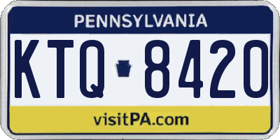 PA license plate KTQ8420