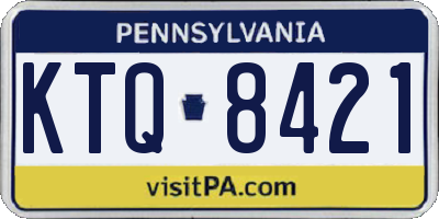 PA license plate KTQ8421