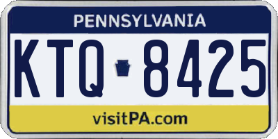 PA license plate KTQ8425