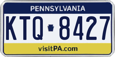 PA license plate KTQ8427