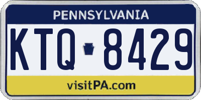 PA license plate KTQ8429