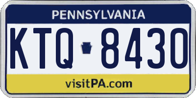 PA license plate KTQ8430