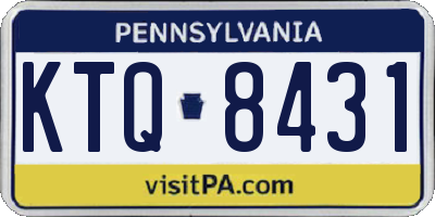 PA license plate KTQ8431