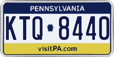 PA license plate KTQ8440