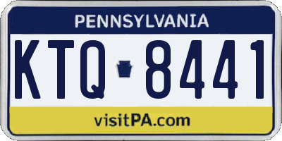 PA license plate KTQ8441