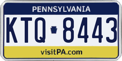 PA license plate KTQ8443