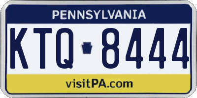 PA license plate KTQ8444
