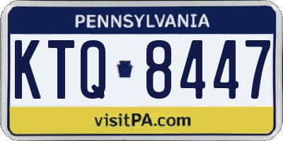 PA license plate KTQ8447