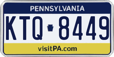 PA license plate KTQ8449