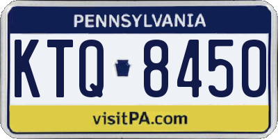 PA license plate KTQ8450