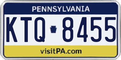 PA license plate KTQ8455