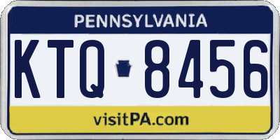 PA license plate KTQ8456