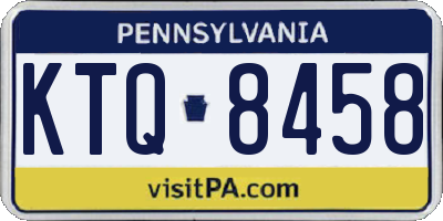 PA license plate KTQ8458