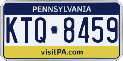 PA license plate KTQ8459