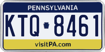 PA license plate KTQ8461