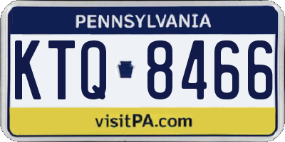 PA license plate KTQ8466